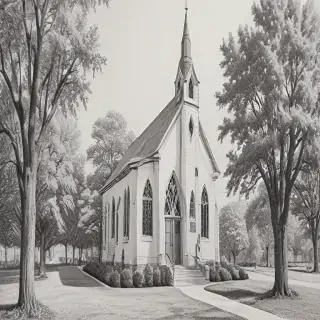 church drawing