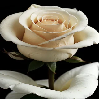 white rose on black