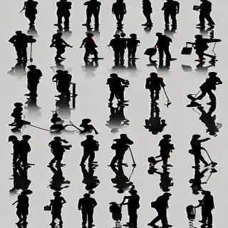 people silhouettes