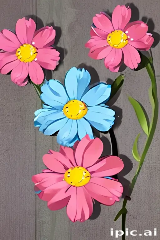 cartoon flowers transparent background