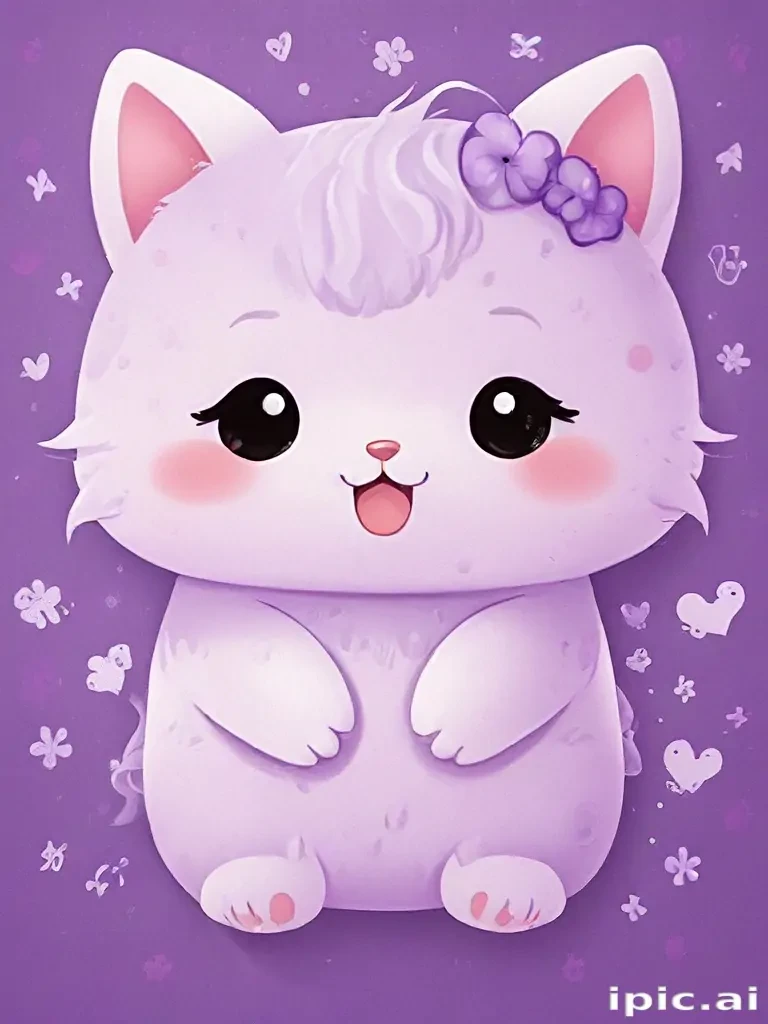 kawaii cute purple wallpaper