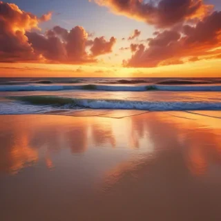 sunset on the beach backgrounds