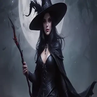 beautiful dark witch fantasy art