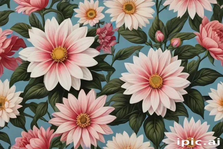 aesthetic flower painting