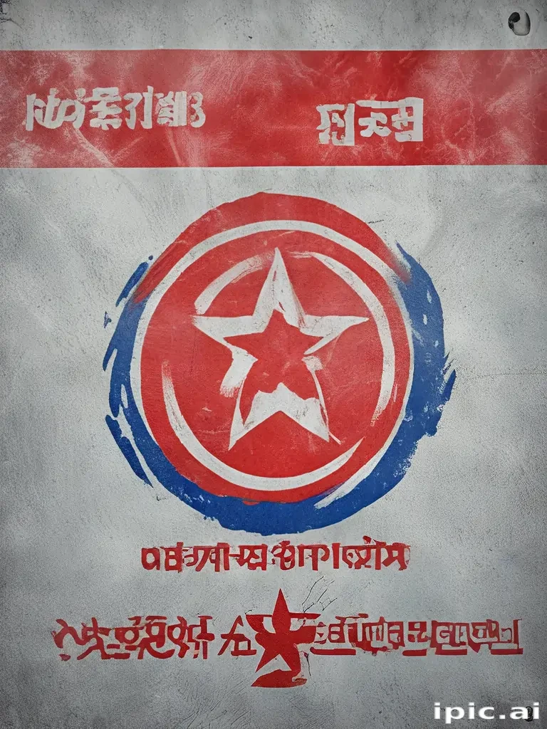 north korea flag