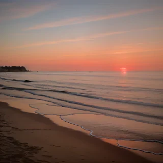 sunset by the beach