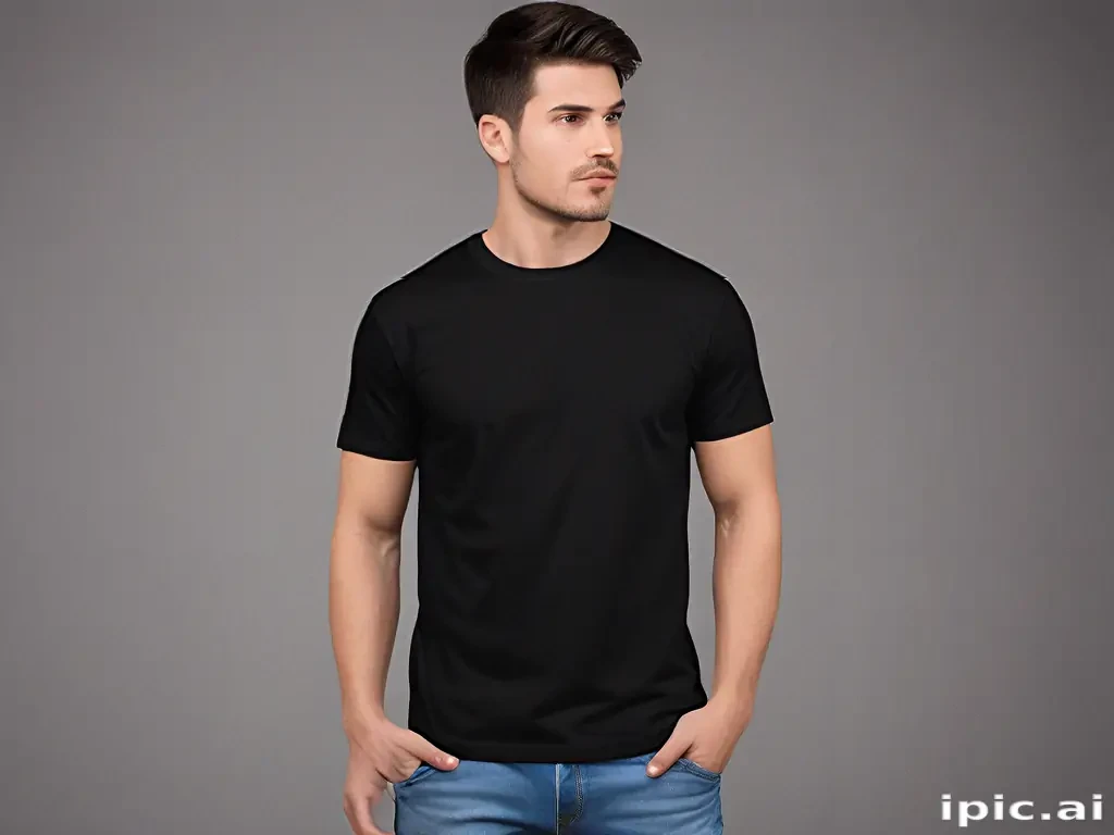 black tee mockup