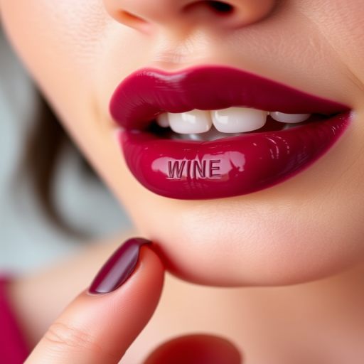 Berry-toned lip ink named "Wine Stained," creating a just-bitten effect with a lightweight, transfer-proof formula