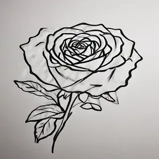 rose outline