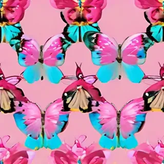 pink background butterfly