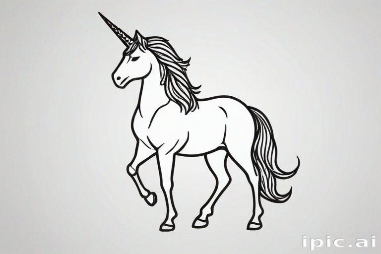 unicorn outline