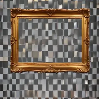 rectangle golden frame png