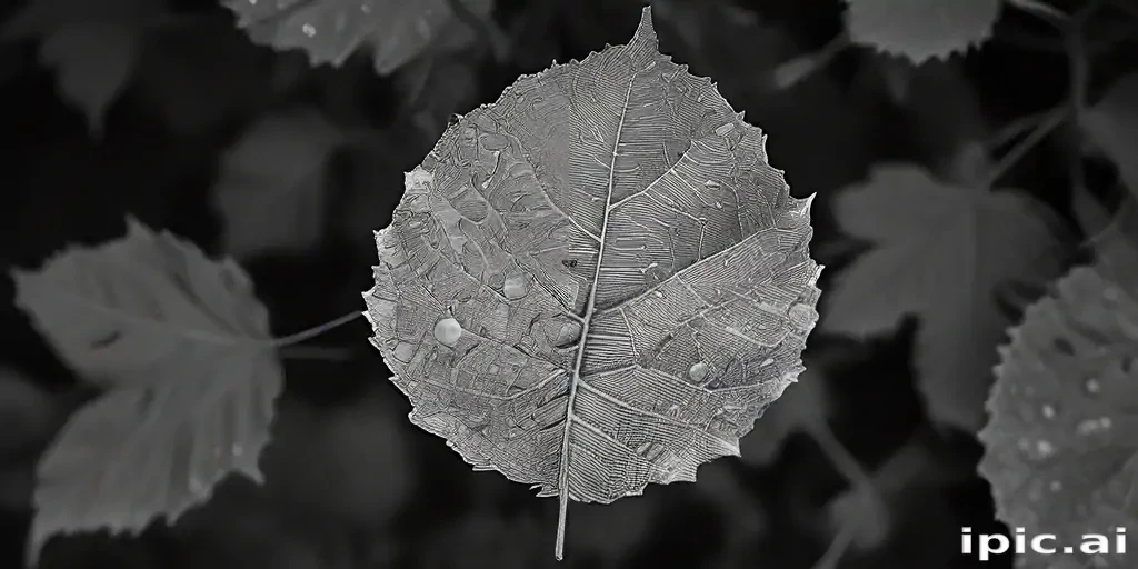 leaf images black and white