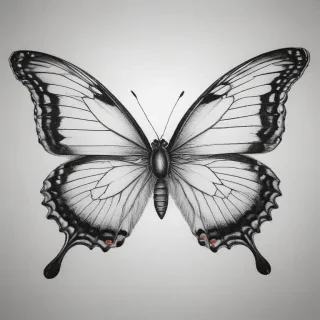 outline drawing of a butterfly