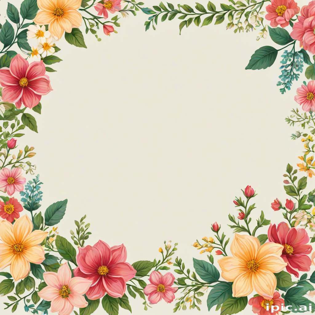 floral borders clipart