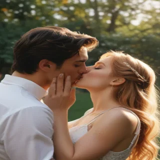 kissing aesthetic