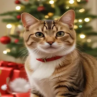 pictures of cats for christmas