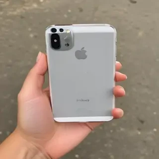 holding phone