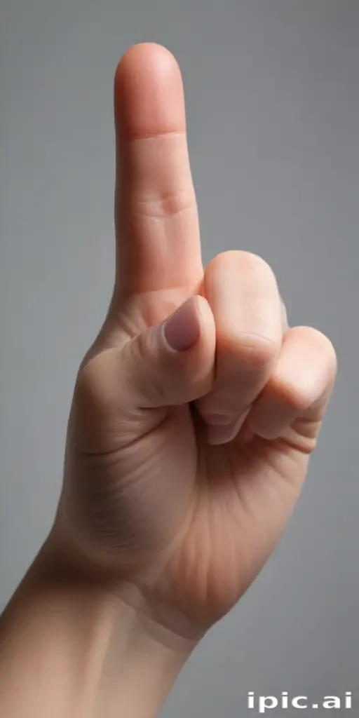 middle finger transparent