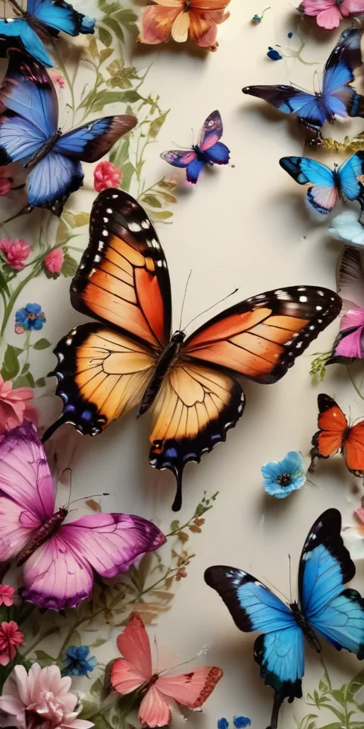 butterfly wall paper