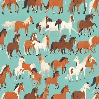 cartoon horses