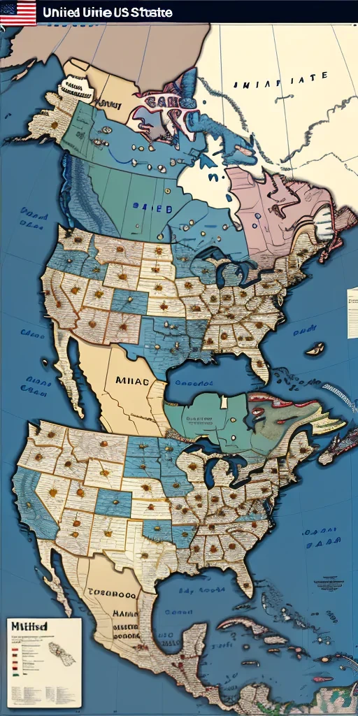 united states map with states