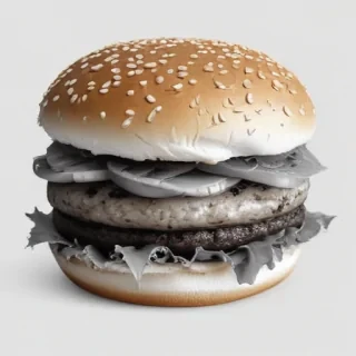 hamburger clipart black and white