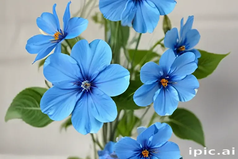 transparent blue flowers