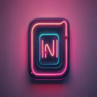 neon instagram logo