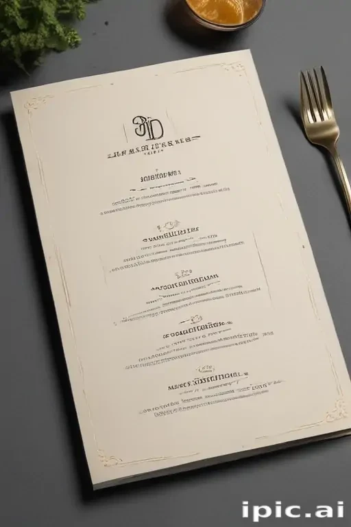 restaurant menu mockup