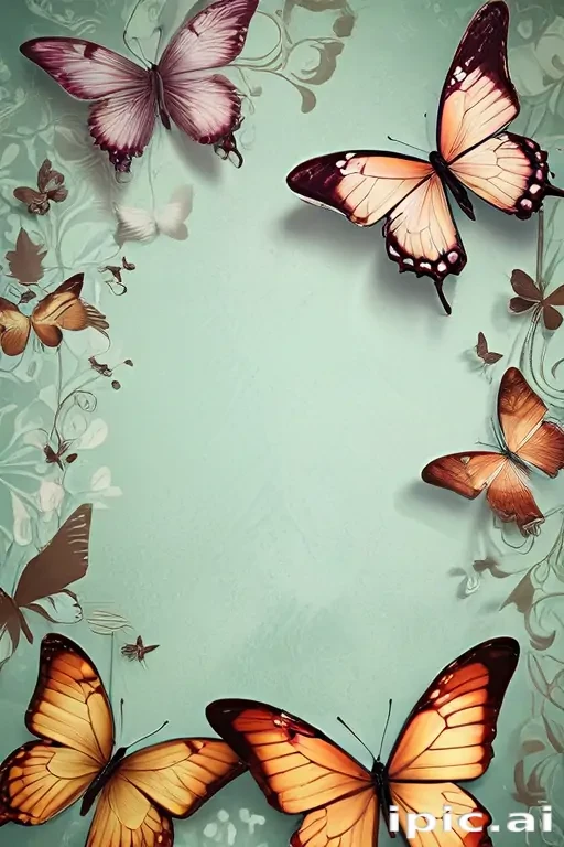 background with butterflies