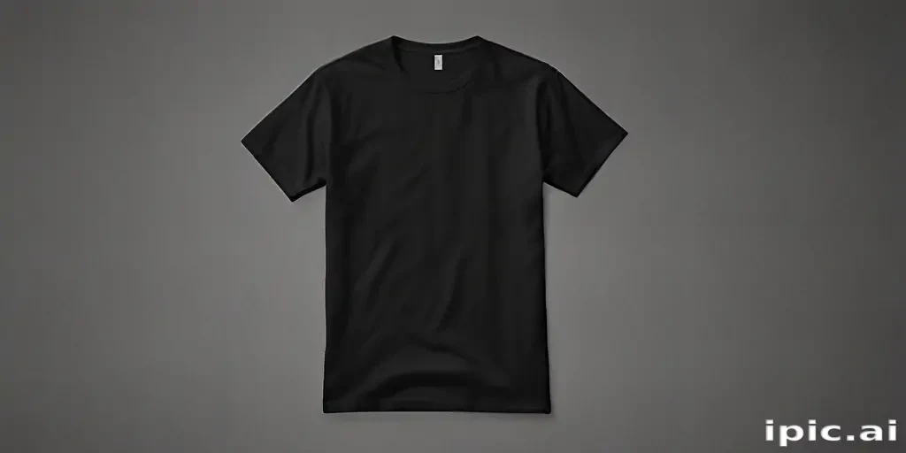 black tee shirt mockup