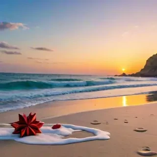 christmas beach wallpaper