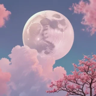 pastel aesthetic moon wallpaper