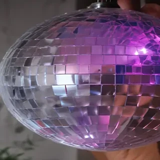 transparent disco ball