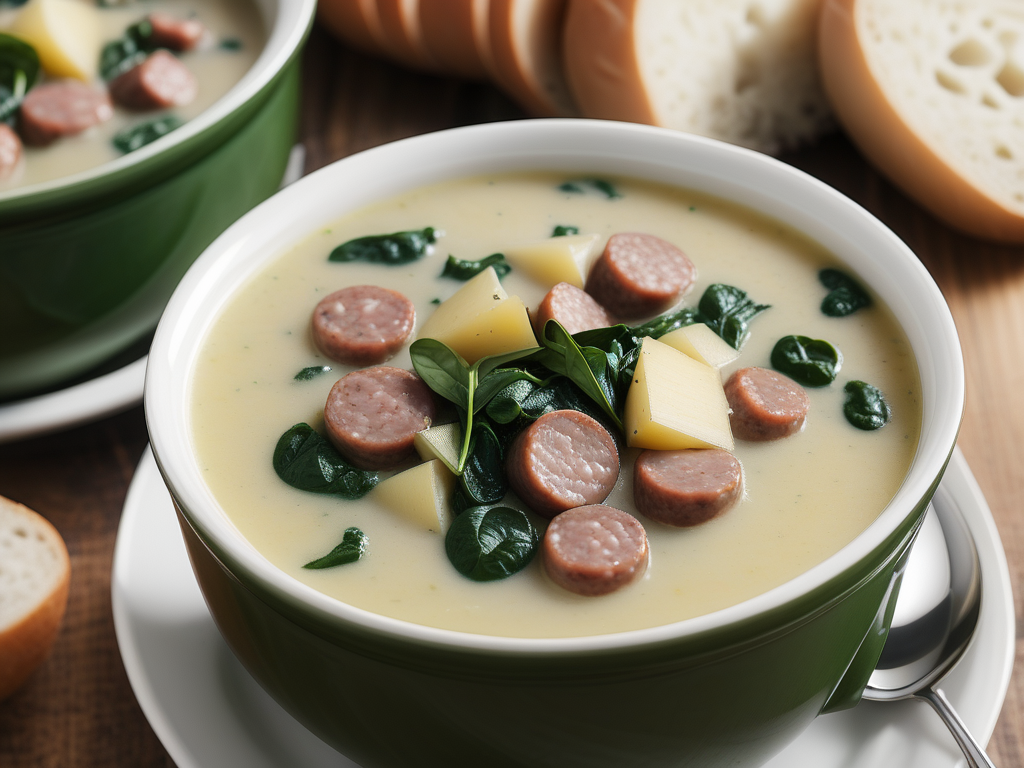 sausage potato and spinach soup