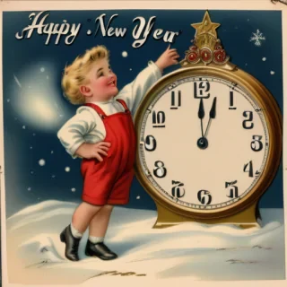 vintage happy new year images