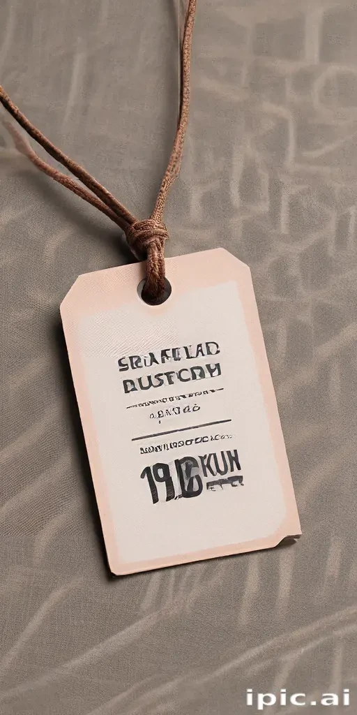 clothing tag mockup