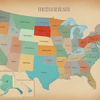 united states map with state names