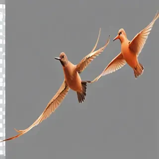 birds flying transparent background
