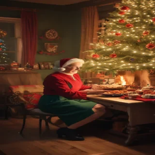retro christmas image