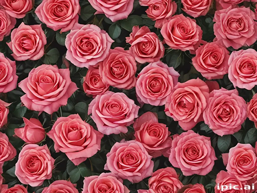 roses in background