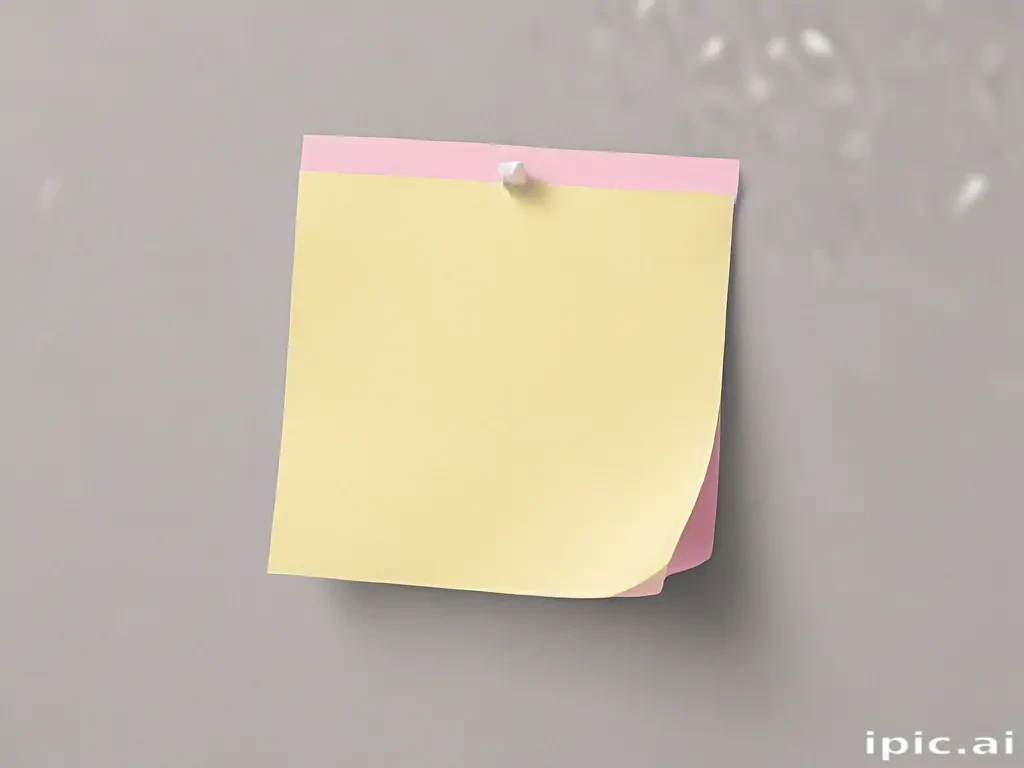 sticky note with transparent background