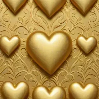 gold heart wallpaper