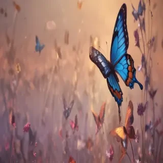 background with butterflies