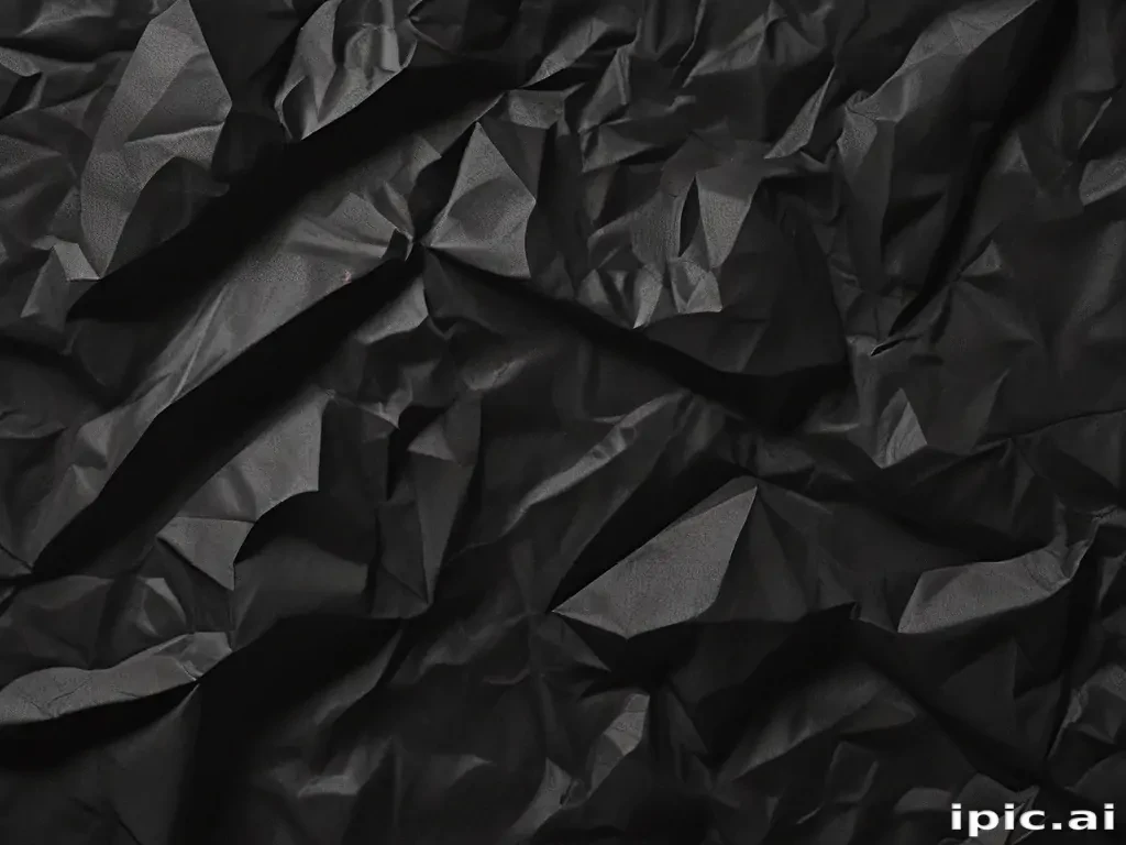 black crumpled paper