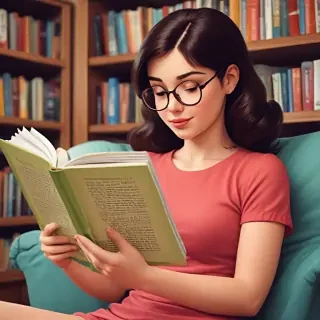 reading cartoon