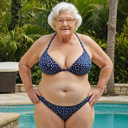 fat granny bikini