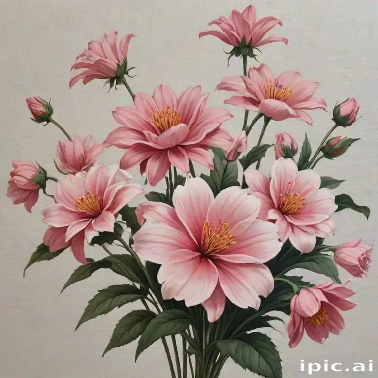 aesthetic flower painting