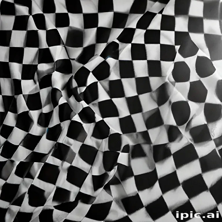 black and white checkered background
